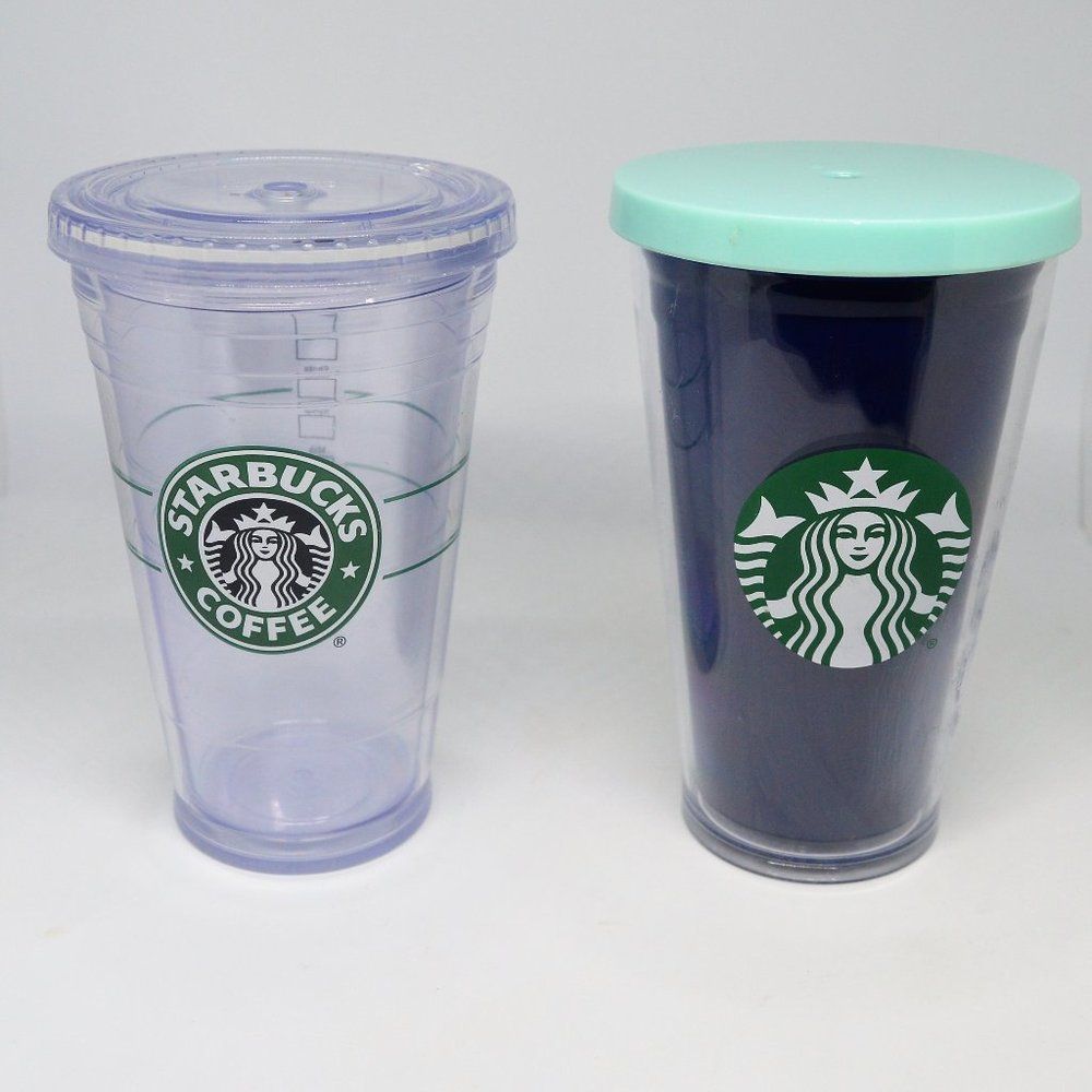 Starbucks Acrylic Lidded Tumbler Bundle of 2 16oz